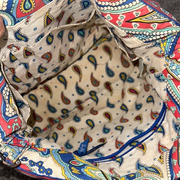 Vera Bradley Red and Blue Paisley Crossbody Bag - Picture 4 of 8